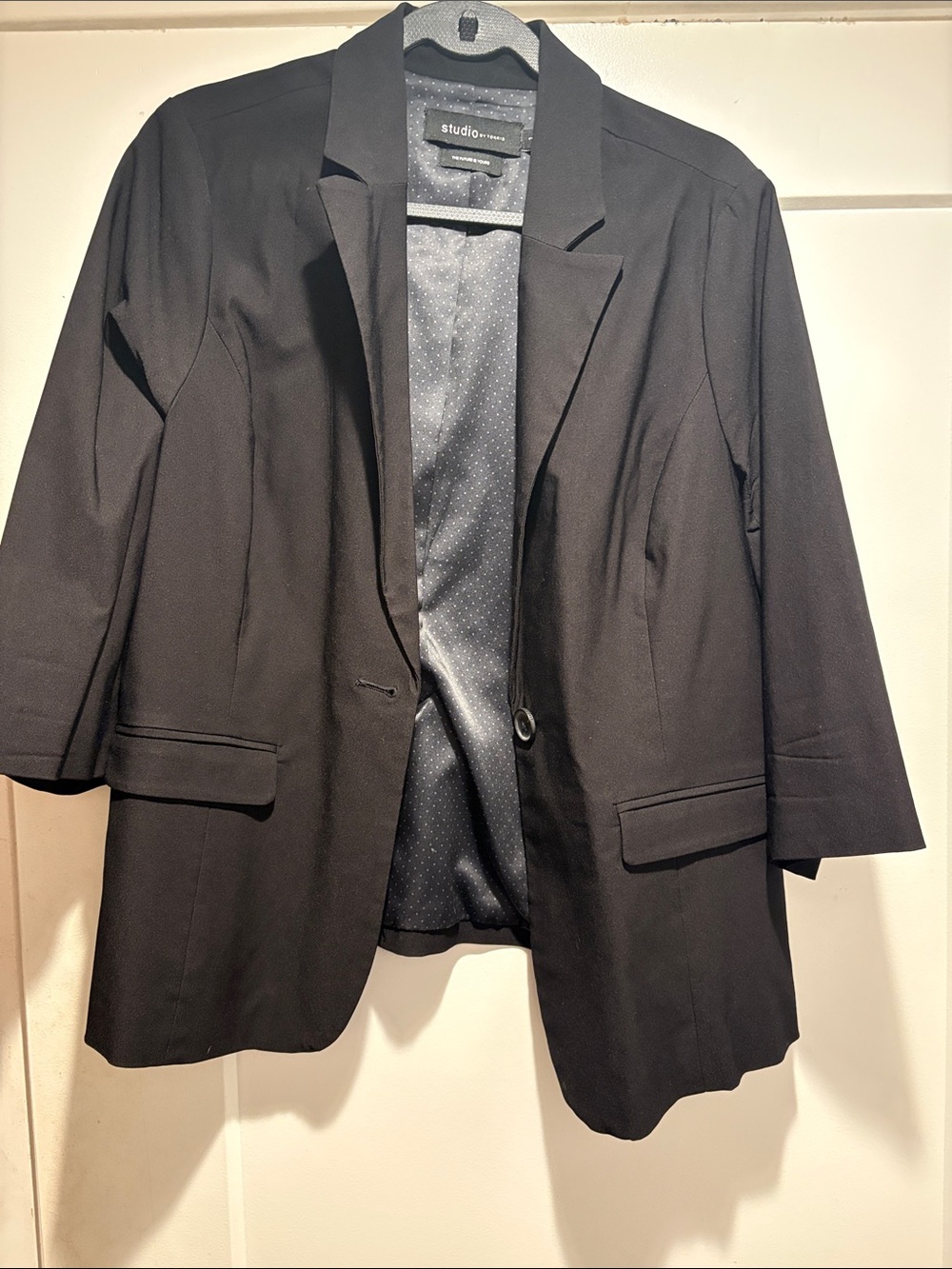 Studio Black Women's Single-Button Blazer